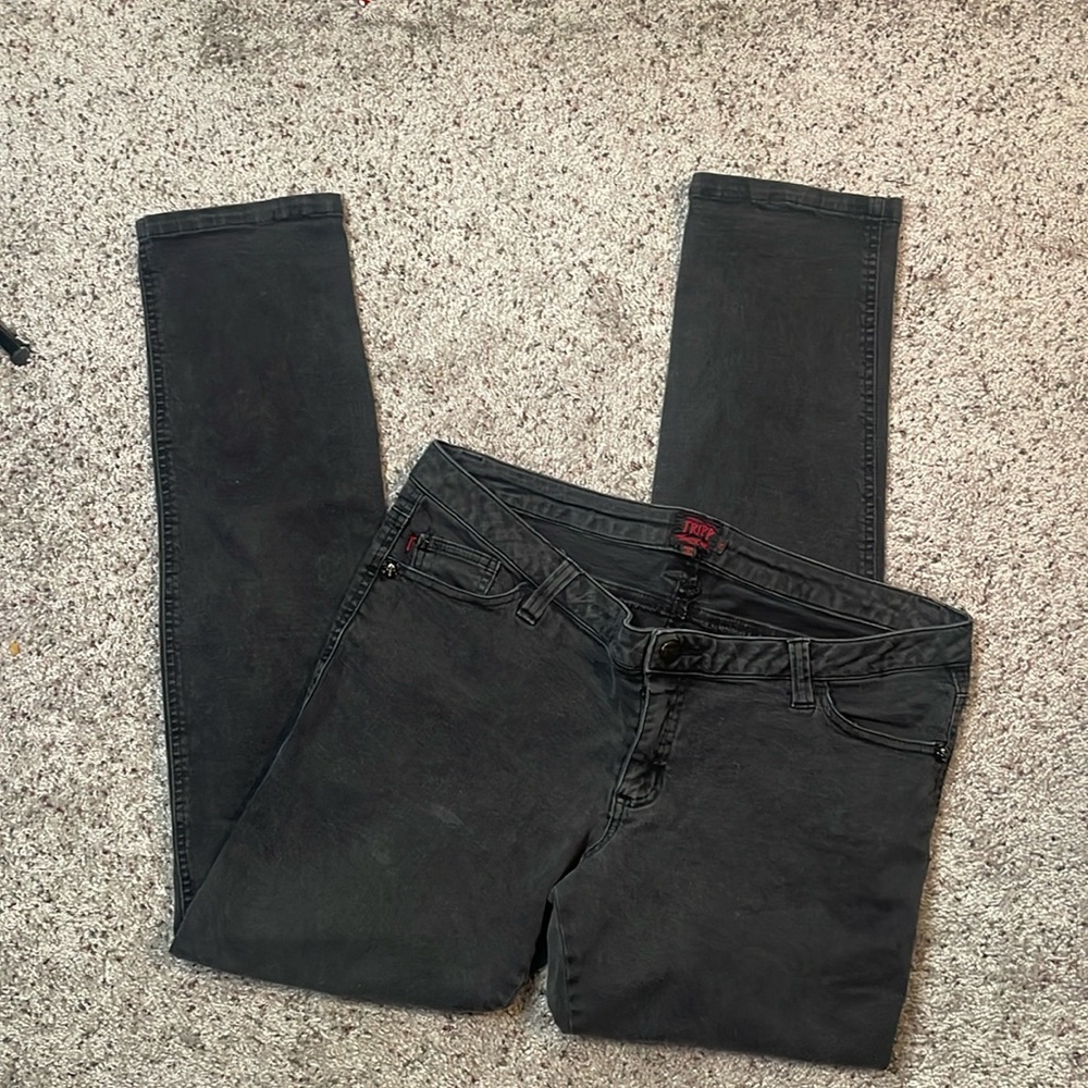 Tripp Y2K Low Rise Black Jeans Size‎ 15 Womans